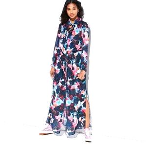 Long Sleeve Blouson Maxi Dress